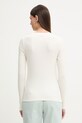 Oblečenie Calvin Klein tričko s dlhým rukávom dámske s modalom LV044D235G béžová