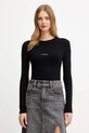La Mania longsleeve z elastanem czarny GIN
