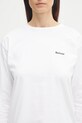 Barbour longsleeve bawełniany LAVENSDALE biały LML0899