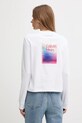 Odzież Calvin Klein Jeans longsleeve bawełniany LV047D223G biały
