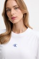 Calvin Klein Jeans longsleeve bawełniany biały LV047D223G