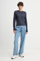 Majica z dolgimi rokavi Calvin Klein Jeans LV047D225G mornarsko modra AW25