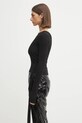 Βαμβακερή μπλούζα με μακριά μανίκια Rick Owens DRKSHDW Ziggy T DS02E7216.RN μαύρο AW25