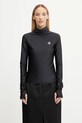 Coperni camicetta Second Skin Turtleneck sovrastampa nero COPJS20545