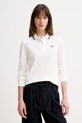 Fred Perry longsleeve bawełniany bawełna biały G3636