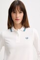 Fred Perry longsleeve bawełniany biały G3636