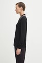 Памучна блуза с дълги ръкави Fred Perry G3636 черен AW25