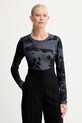 G-Star longsleeve bawełniany wzorzyste granatowy D27103.E151