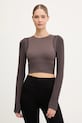 On longsleeve de yoga Studio cu modele maro 1WF10263573