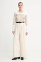 Marc O'Polo longsleeve bawełniany 508207452151 beżowy AW25