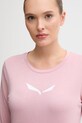 Salewa longsleeve sportowy Eagle Solidlogo Dry różowy 00.0000029130