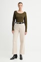 Хлопковый лонгслив Marc O'Polo 5000007381 зелёный AW25
