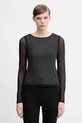 Tričko s dlhým rukávom Dkny slim čierna DJ5T1581