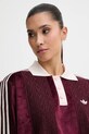 adidas Originals longsleeve welurowy KS7795 bordowy