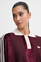 adidas Originals longsleeve welurowy KS7795 bordowy