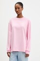 adidas longsleeve bawełniany nadruk różowy KT3272