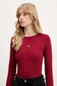 Лонгслив Guess Jeans бордо W5BP01.KA0H1