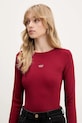 Лонгслив Guess Jeans бордо W5BP01.KA0H1