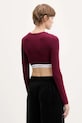 Oblečenie Tričko s dlhým rukávom Guess Jeans W5BZ09.KBBU1 burgundské
