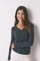 women'secret longsleeve z elastanem szary 7662431