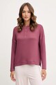 women'secret longsleeve z elastanem bordowy 3272289
