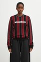 Martine Rose longsleeve Sporty Logo Crew pozostałe bordowy 982YA20027
