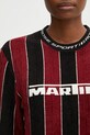 Блуза с дълги ръкави Martine Rose Sporty Logo Crew бордо 982YA20027