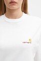 Carhartt WIP longsleeve bawełniany W' L/S American Script T-Shirt biały I035466.02XX