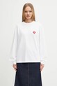 Carhartt WIP longsleeve bawełniany W' L/S Heart Patch T-Shirt bawełna biały I035469.1WZXX