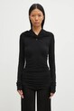 Блузка з додаванням кашеміру Rick Owens Lilies Kairo casual чорний LI02E3212.JBWS