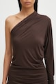 Rick Owens Lilies bluză Diana maro LI02E3220.RV