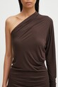 Rick Owens Lilies bluzka Diana brązowy LI02E3220.RV
