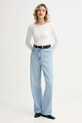 Лонгслів MUUV. MUUV. x Answear LONGSLEEV.SLIMFIT.LINEA білий AW25