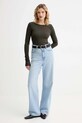 Лонгслив MUUV. MUUV. x Answear LONGSLEEV.SLIMFIT.LINEA зелёный AW25