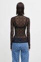 Odzież Marine Serre bluzka Moonogram Mesh Flock WTO388ACJER0005 czarny