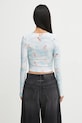 Ρούχα Μακρυμάνικο Fiorucci Beatitudo Print Long Sleeve Crop W25FWTLO003LY01BL02 μπλε