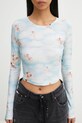 Μακρυμάνικο Fiorucci Beatitudo Print Long Sleeve Crop μπλε W25FWTLO003LY01BL02