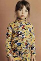 Mini Rodini gyerek pamut hosszú ujjú felső Flowers pamut sárga 2562010400