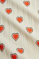 Mini Rodini longsleeve din bumbac pentru copii Outlined hearts bej 2562010611