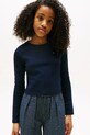 Хлопковый лонгслив Tommy Hilfiger с эластаном тёмно-синий KG0KG08631.9BYA