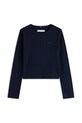 Хлопковый лонгслив Tommy Hilfiger KG0KG08631.9BYA тёмно-синий AW25