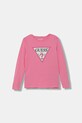 Guess longsleeve dwustronny z elastanem różowy J2YI50.K6YW1.9BYA