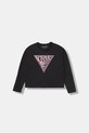 Guess longsleeve dziecięcy aplikacja czarny J5YI15.K6YW4.9BYA