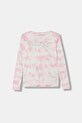 Guess longsleeve din bumbac pentru copii imprimeu roz J5YI16.K8HM4.9BYA