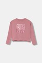Guess longsleeve dziecięcy z elastanem różowy J5YI32.K6YW4.9BYA