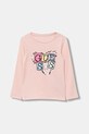 Guess longsleeve dziecięcy z elastanem różowy K5YI07.K6YW4.9BYA