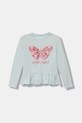 Guess longsleeve bawełniany dziecięcy z elastanem niebieski K5YI08.K6YW4.9BYA
