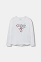 Guess longsleeve copii imprimeu alb K5YI10.K6YW4.9BYA