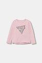 Guess longsleeve dziecięcy aplikacja różowy K5YI10.K6YW4.9BYA