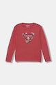 Guess longsleeve dziecięcy z elastanem różowy K5YI16.K6YW4.9BYA